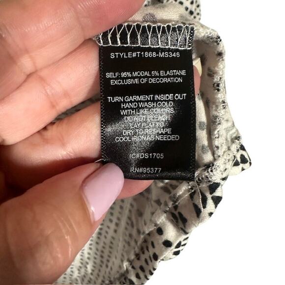 Sanctuary White Multicolor V-Neck Long Sleeve Boho Blouse Women Sz L - Picture 8 of 8